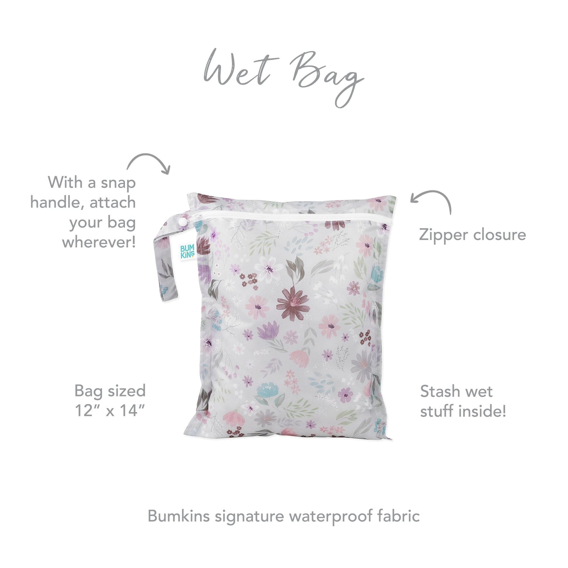 Bumkins Wet Bag - Floral Bumkins Wet Bag - Floral 