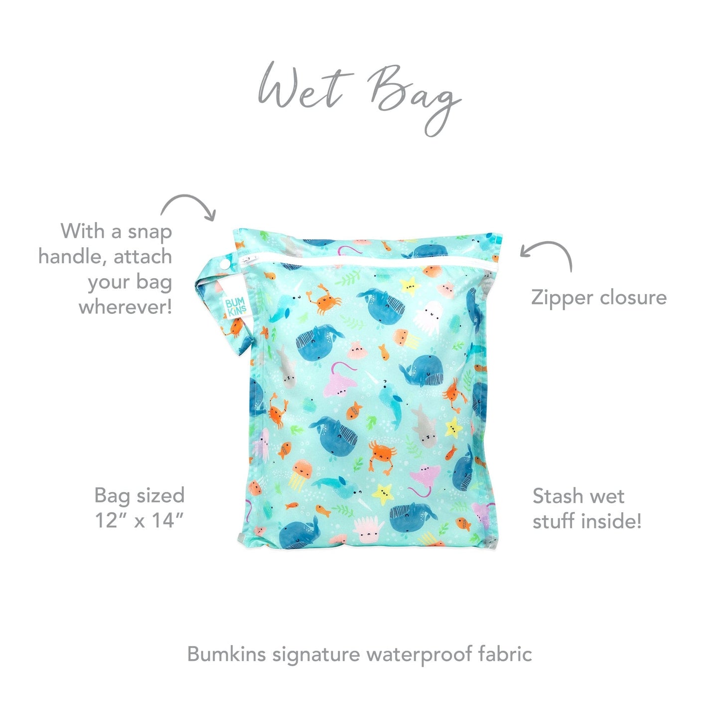 Bumkins Wet Bag -  Ocean Life Bumkins Wet Bag -  Ocean Life 