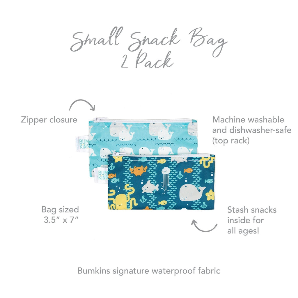 Bumkins Reusable Small Snack Bag, Set of 2 Bumkins Reusable Small Snack Bag, Set of 2 