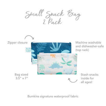 Bumkins Reusable Small Snack Bag, Set of 2 Bumkins Reusable Small Snack Bag, Set of 2 