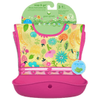 Green Sprouts Snap & Go™ Silicone Food-catcher Bib (3-in-1 Set) Green Sprouts Snap & Go™ Silicone Food-catcher Bib (3-in-1 Set) 