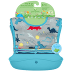 Green Sprouts Snap & Go™ Silicone Food-catcher Bib (3-in-1 Set) Green Sprouts Snap & Go™ Silicone Food-catcher Bib (3-in-1 Set) 