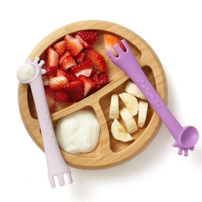 Ali+Oli Silicone 2 in 1 Fork & Spoon, Set of 2 Ali+Oli Silicone 2 in 1 Fork & Spoon, Set of 2 