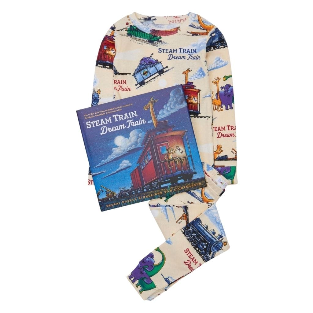 Books To Bed Steam Train, Dream Train  Book and Pajama Set Books To Bed Steam Train, Dream Train  Book and Pajama Set 