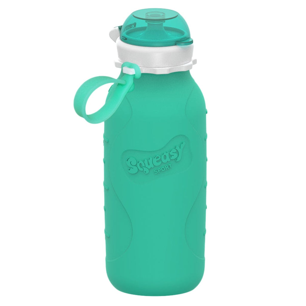 Squeasy Sport Silicone Reusable Collapsible Bottle 480ml Aqua 