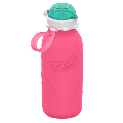Squeasy Sport Silicone Reusable Collapsible Bottle 480ml Pink 