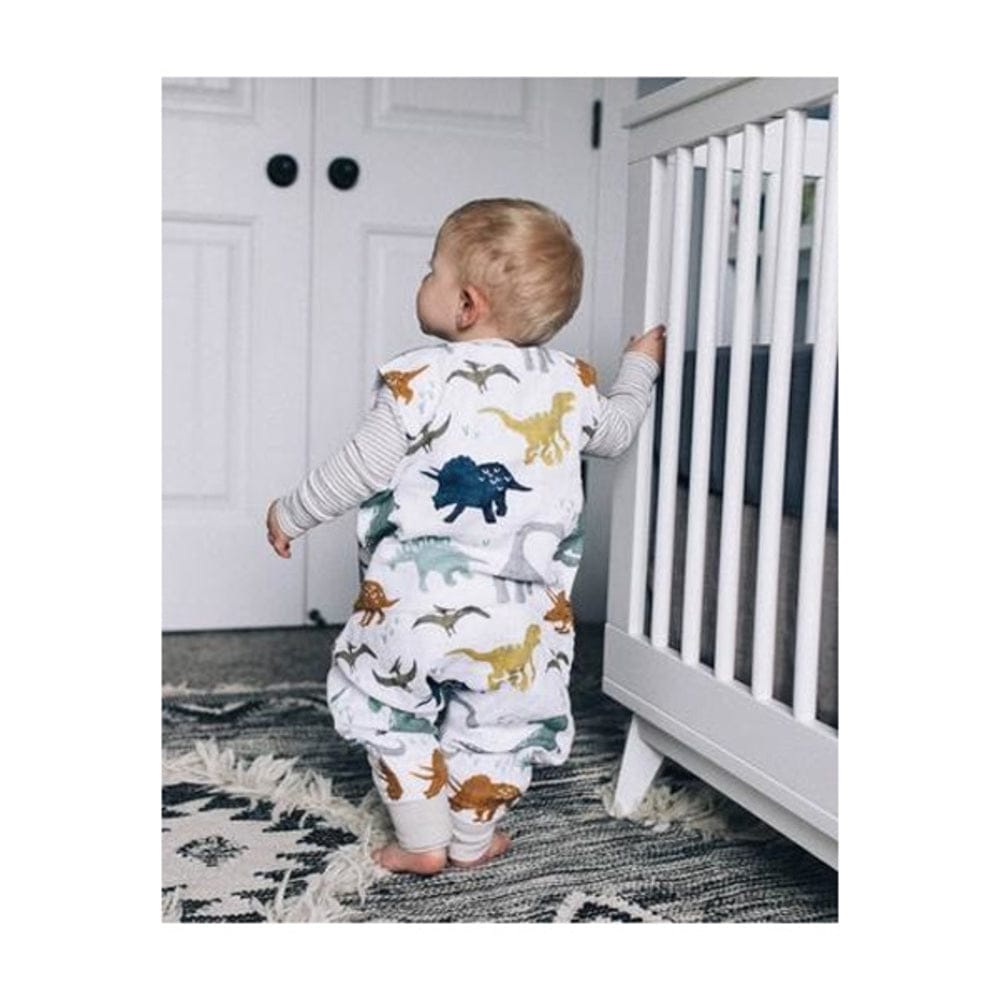Little Unicorn Cotton Muslin Romper - Dino Friends Little Unicorn Cotton Muslin Romper - Dino Friends 