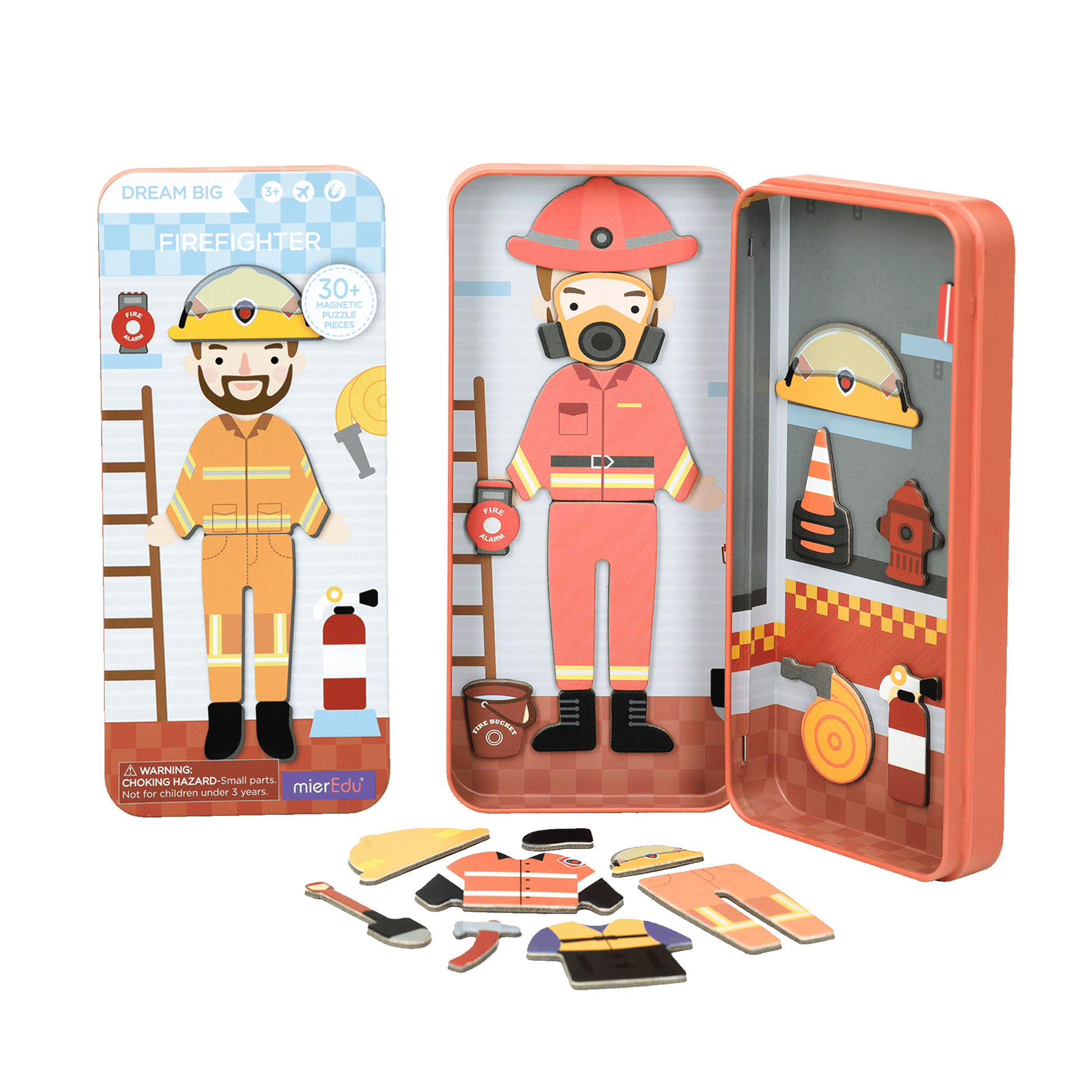mierEdu Dream Big Firefighter Magnetic Puzzle Box mierEdu Dream Big Firefighter Magnetic Puzzle Box 