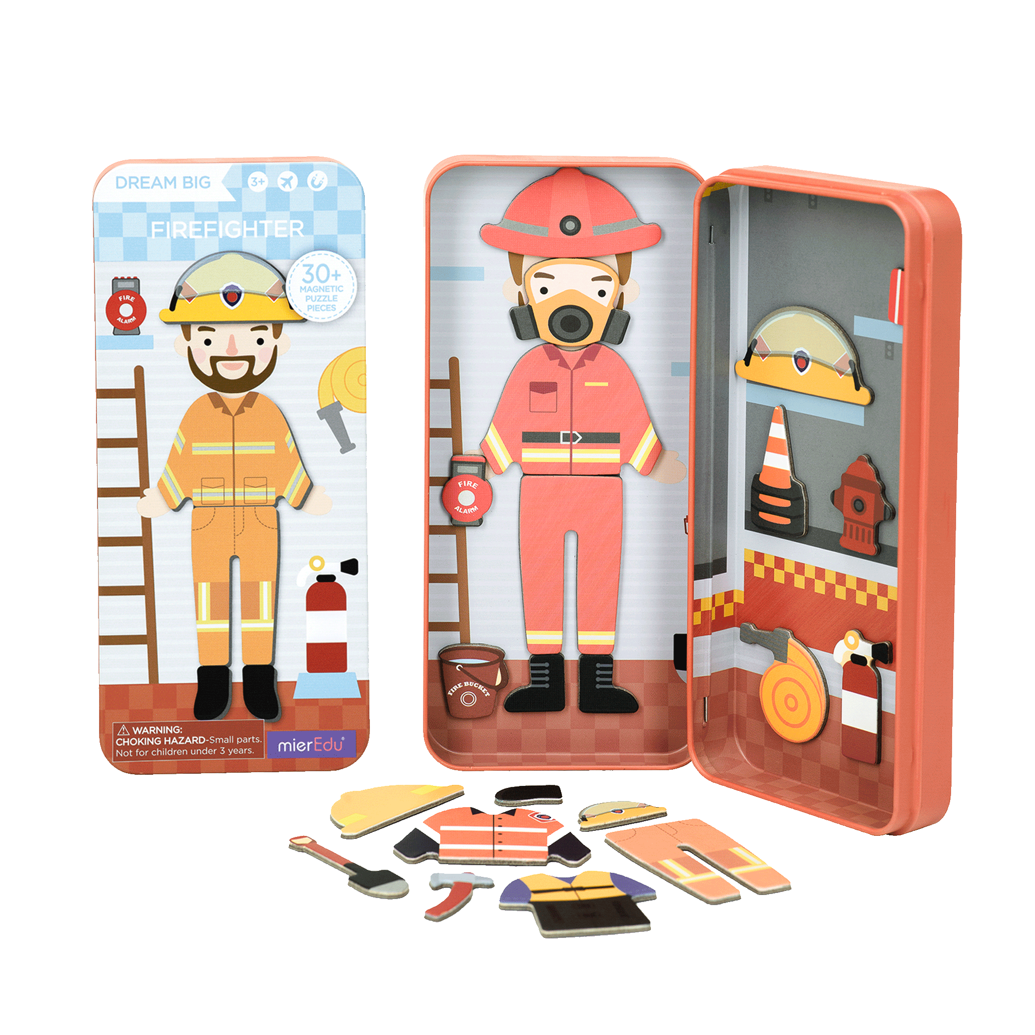 mierEdu Dream Big Firefighter Magnetic Puzzle Box mierEdu Dream Big Firefighter Magnetic Puzzle Box 