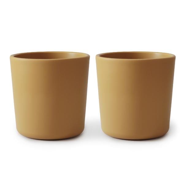 Mushie Dinnerware Cups, Set of 2 (Mustard) Mushie Dinnerware Cups, Set of 2 (Mustard) 