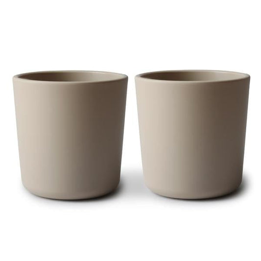 Mushie Dinnerware Cups, Set of 2 (Vanilla) Mushie Dinnerware Cups, Set of 2 (Vanilla) 