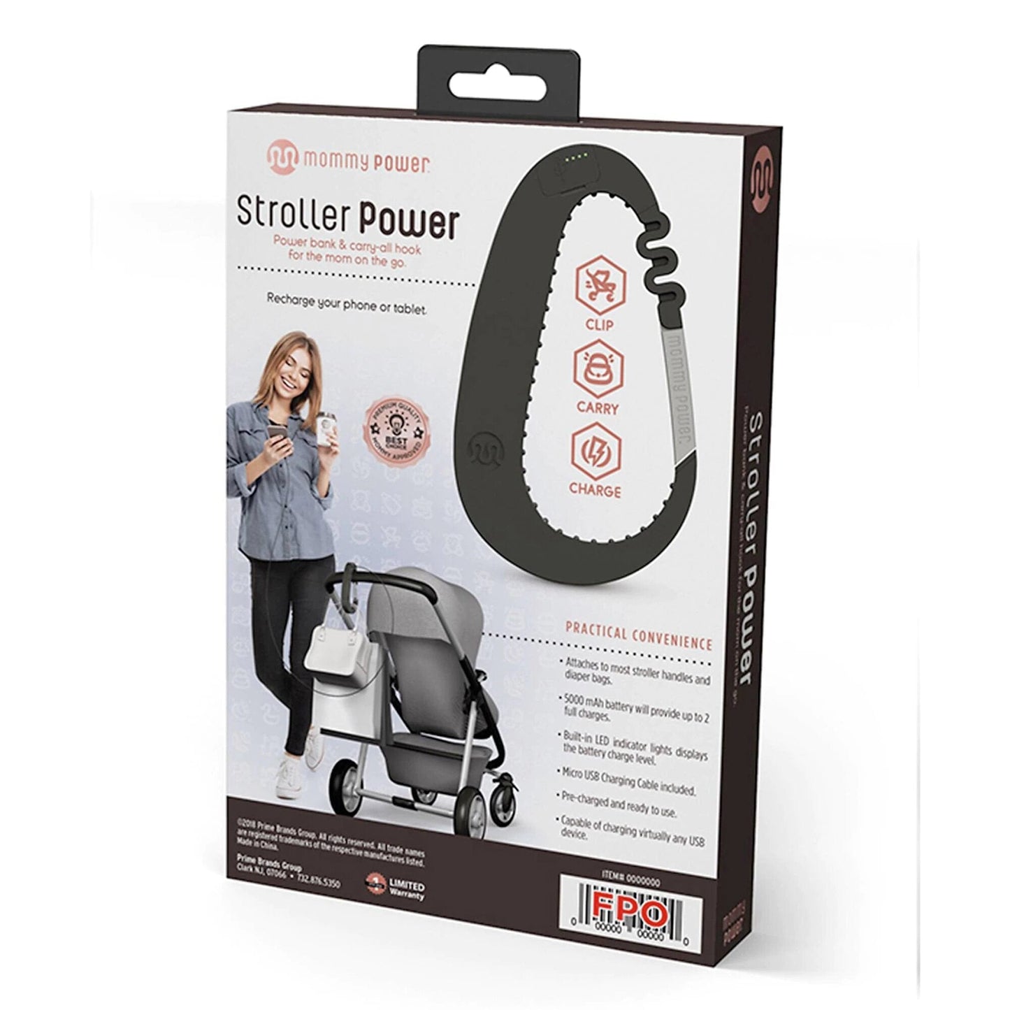 Mommy Power® Stroller Power Hook Mommy Power® Stroller Power Hook 