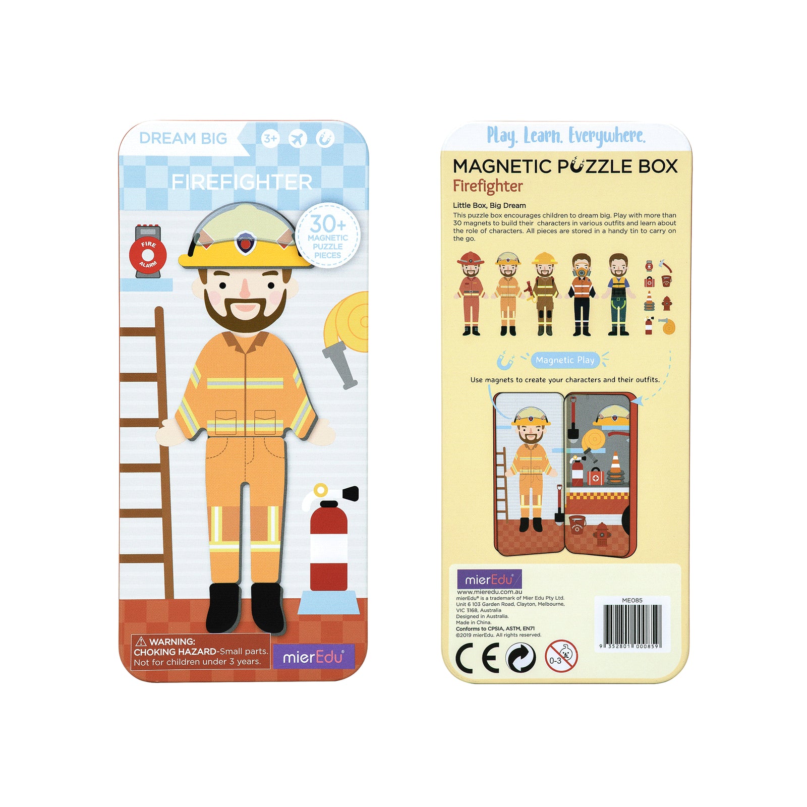 mierEdu Dream Big Firefighter Magnetic Puzzle Box mierEdu Dream Big Firefighter Magnetic Puzzle Box 