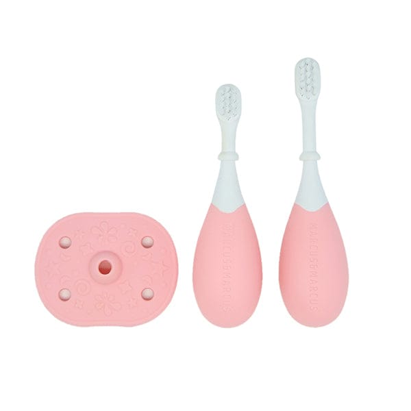 Marcus & Marcus Stage 3 Palm Grasp Training Toddler Toothbrush Set Pink MNMRC03PK
