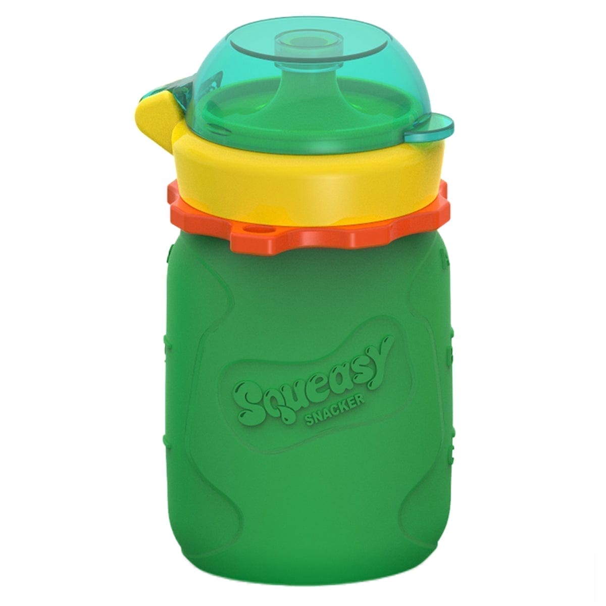 Squeasy Snacker Silicone Reusable Collapsible Bottle 104ml Green 