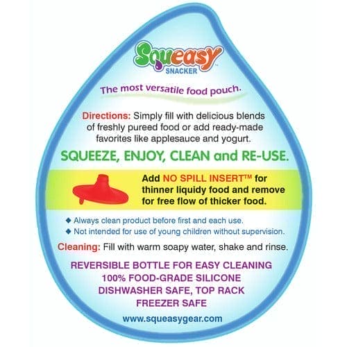 Squeasy Snacker Silicone Reusable Collapsible Bottle 104ml Squeasy Snacker Silicone Reusable Collapsible Bottle 104ml 