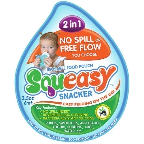 Squeasy Snacker Silicone Reusable Collapsible Bottle 104ml Squeasy Snacker Silicone Reusable Collapsible Bottle 104ml 