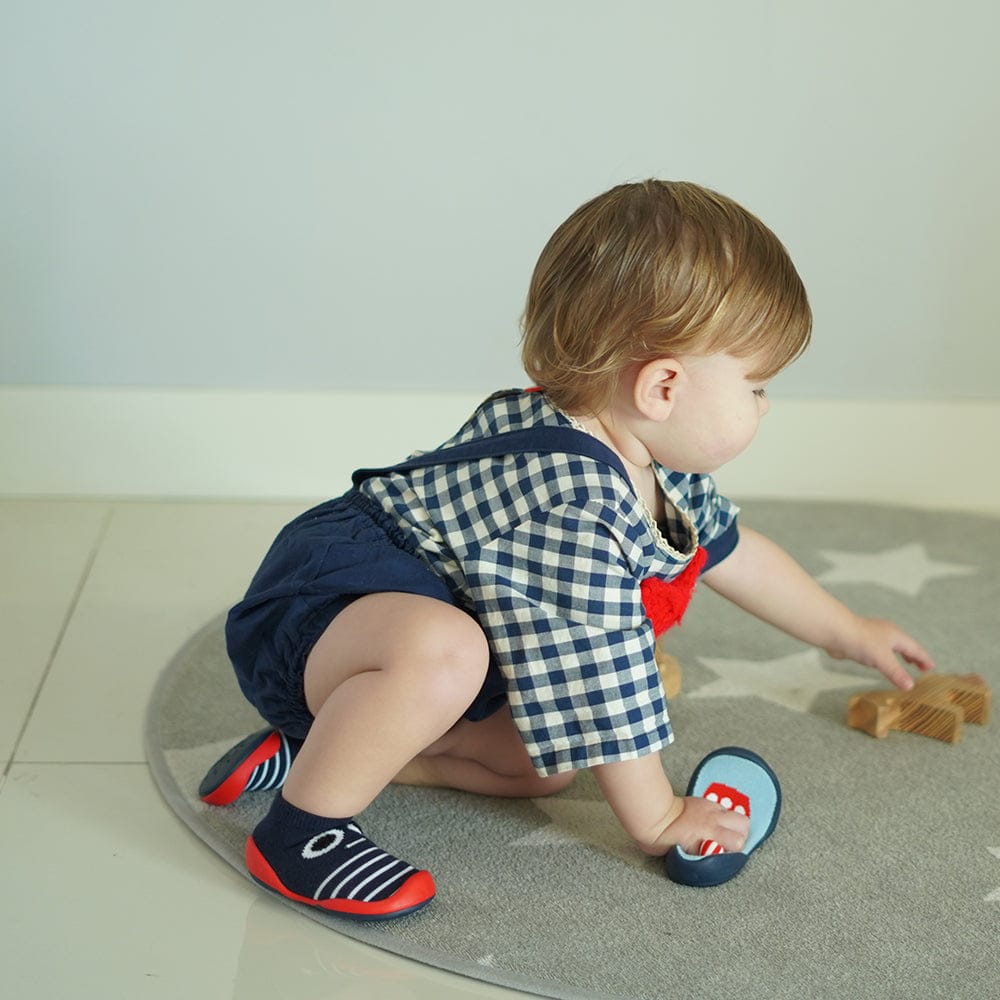 Komuello Round and Round Baby Rubber Sole Sock Shoes Komuello Round and Round Baby Rubber Sole Sock Shoes 