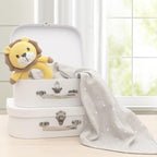 Living Textiles Jersey Swaddle & Rattle Gift Set - Stars/Lion Living Textiles Jersey Swaddle & Rattle Gift Set - Stars/Lion 