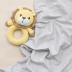 Living Textiles Jersey Swaddle & Rattle Gift Set - Stars/Lion Living Textiles Jersey Swaddle & Rattle Gift Set - Stars/Lion 
