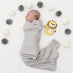 Living Textiles Jersey Swaddle & Rattle Gift Set - Stars/Lion Living Textiles Jersey Swaddle & Rattle Gift Set - Stars/Lion 