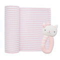 Living Textiles Daisy The Cat Rattle & Muslin Gift Set Living Textiles Daisy The Cat Rattle & Muslin Gift Set 
