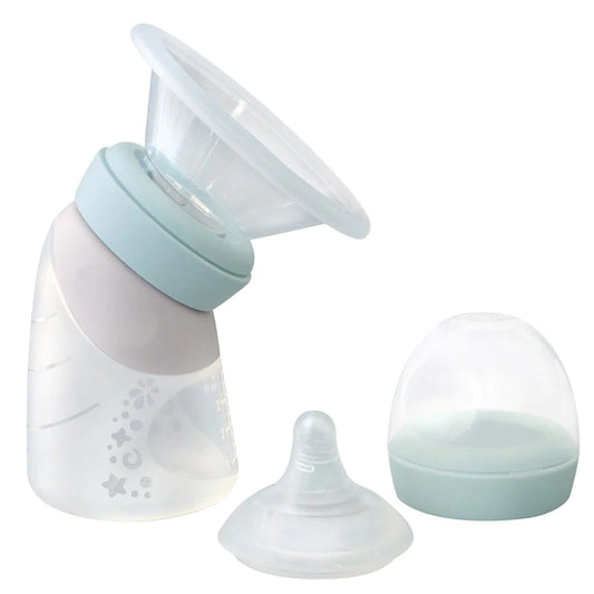 Marcus & Marcus Silicone Angled Feeding Bottle & Breast Pump Green / 120ml MNMNU13-GN