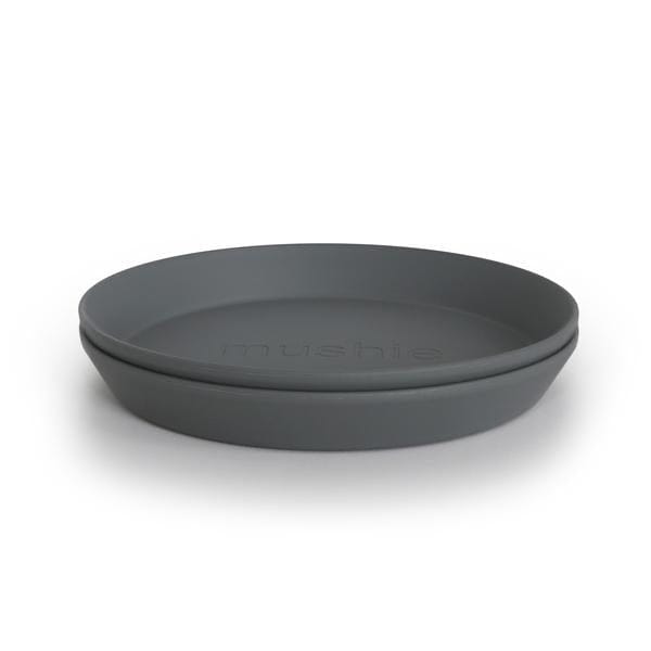 Mushie Round Plates, Set of 2 (Smoke) Mushie Round Plates, Set of 2 (Smoke) 
