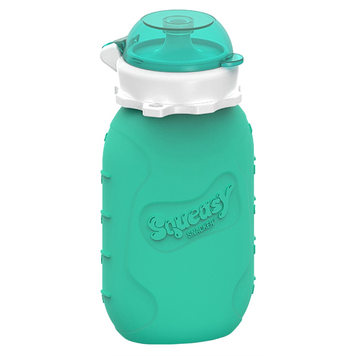 Squeasy Snacker Silicone Reusable Collapsible Bottle 180ml Aqua 