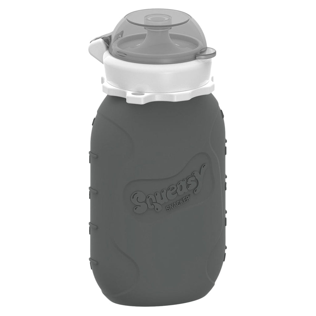 Squeasy Snacker Silicone Reusable Collapsible Bottle 180ml Grey 