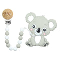 Glitter & Spice Koala Silicone Teether with Pacifier Clip Original GS-TEE025-02