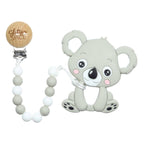 Glitter & Spice Koala Silicone Teether with Pacifier Clip Original GS-TEE025-02