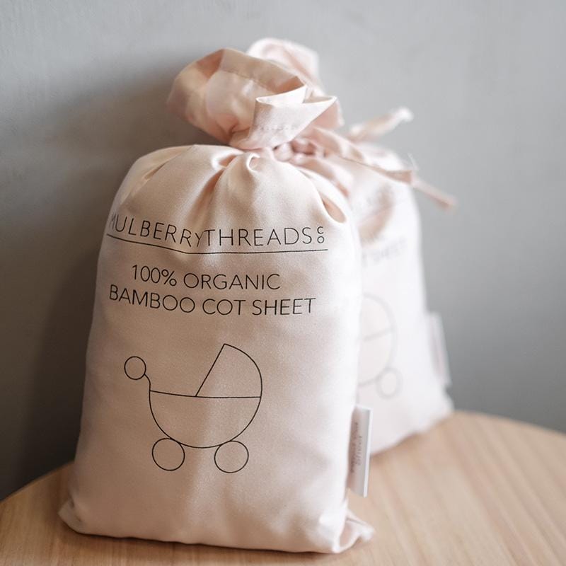 Mulberry Threads 100% Organic Bamboo Cot Fitted Sheet Mulberry Threads 100% Organic Bamboo Cot Fitted Sheet 