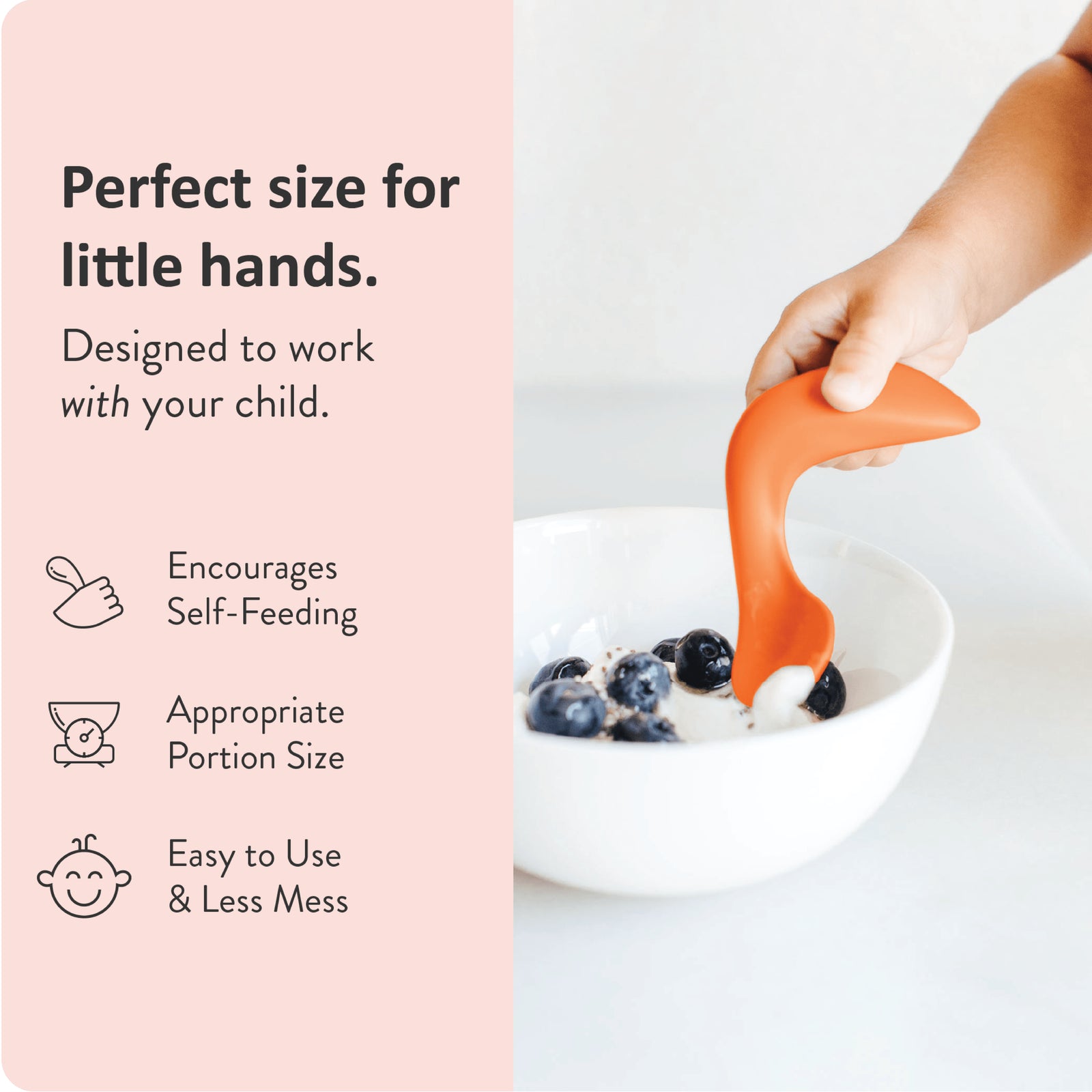 Kizingo Left-Handed Curved Toddler Spoon Kizingo Left-Handed Curved Toddler Spoon 