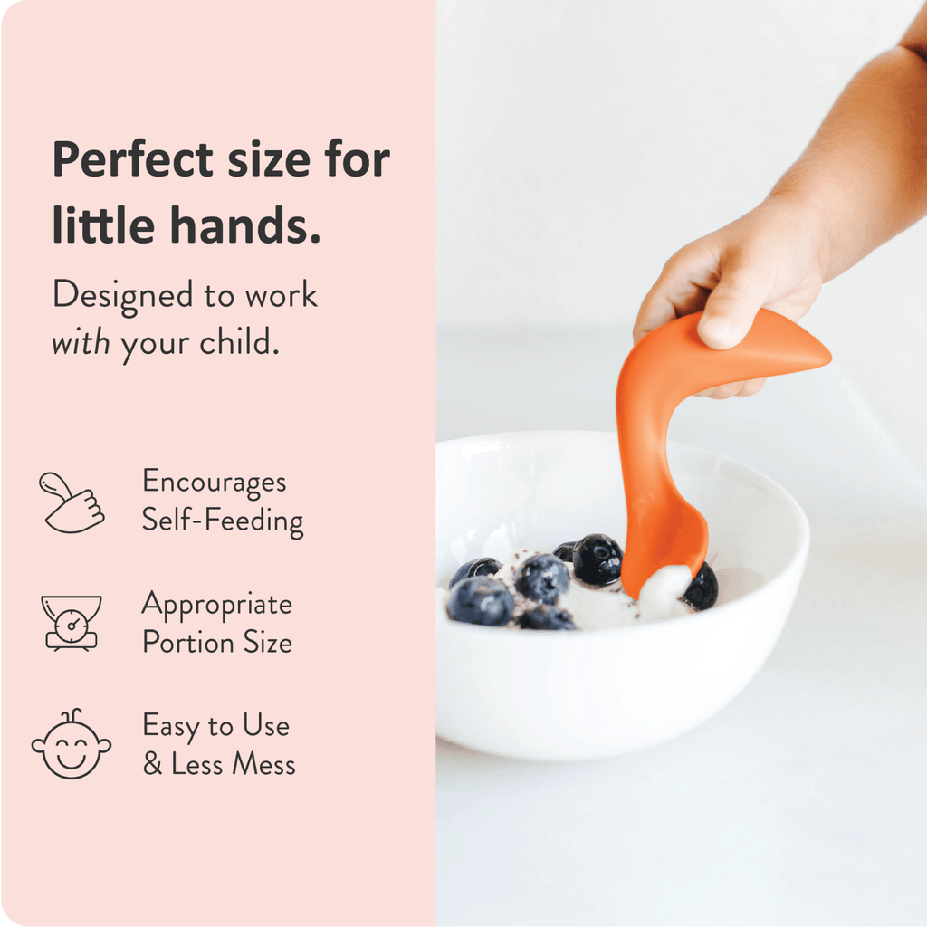 Kizingo Left-Handed Curved Toddler Spoon Kizingo Left-Handed Curved Toddler Spoon 