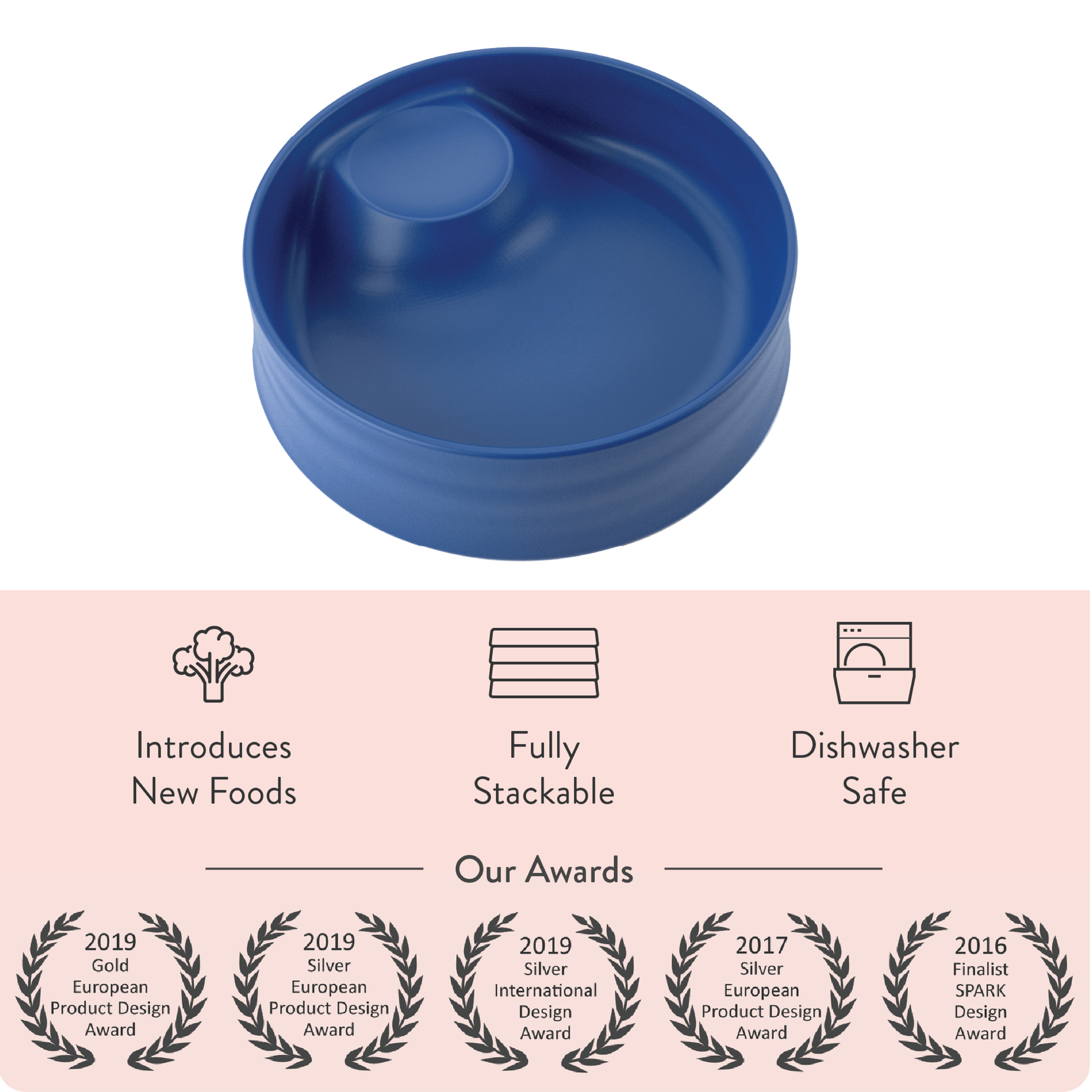 Kizingo Nudge Toddler Bowl Kizingo Nudge Toddler Bowl 