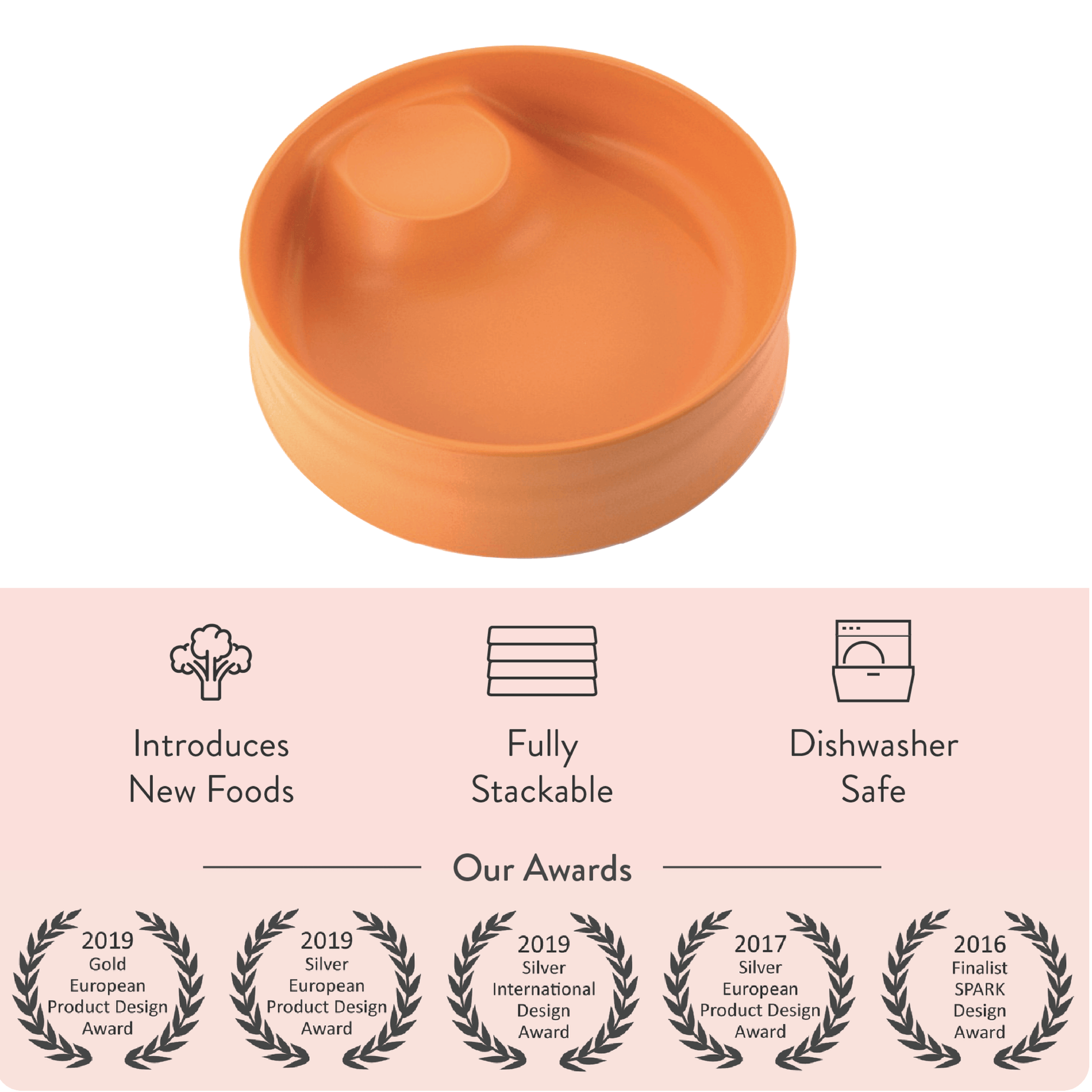 Kizingo Nudge Toddler Bowl Kizingo Nudge Toddler Bowl 
