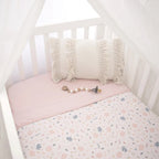 Living Textiles Organic Muslin Cot Blanket - Botanical/Blush Living Textiles Organic Muslin Cot Blanket - Botanical/Blush 