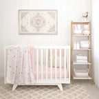 Living Textiles Organic Muslin Cot Blanket - Botanical/Blush Living Textiles Organic Muslin Cot Blanket - Botanical/Blush 