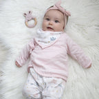 Living Textiles Organic Muslin Kimono Layette Set - Botanical/Blush Living Textiles Organic Muslin Kimono Layette Set - Botanical/Blush 