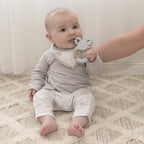 Living Textiles Organic Muslin Kimono Layette Set - Dandelion/Grey Living Textiles Organic Muslin Kimono Layette Set - Dandelion/Grey 