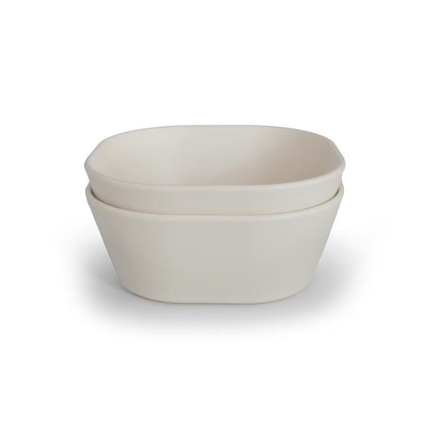 Mushie Square Bowl, Set of 2 (Ivory) Mushie Square Bowl, Set of 2 (Ivory) 