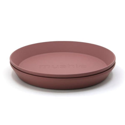 Mushie Round Plates, Set of 2 (Woodchuck) Mushie Round Plates, Set of 2 (Woodchuck) 