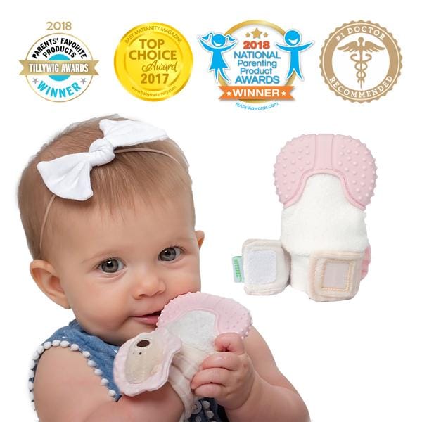 Mitteez Organic Teething Mitten - Pea Bear Mitteez Organic Teething Mitten - Pea Bear 