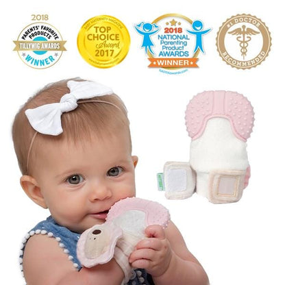 Mitteez Organic Teething Mitten - Pea Bear Mitteez Organic Teething Mitten - Pea Bear 