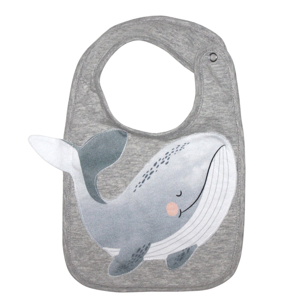 Mister Fly Whale Cotton Snap Baby Face Bib Mister Fly Whale Cotton Snap Baby Face Bib 