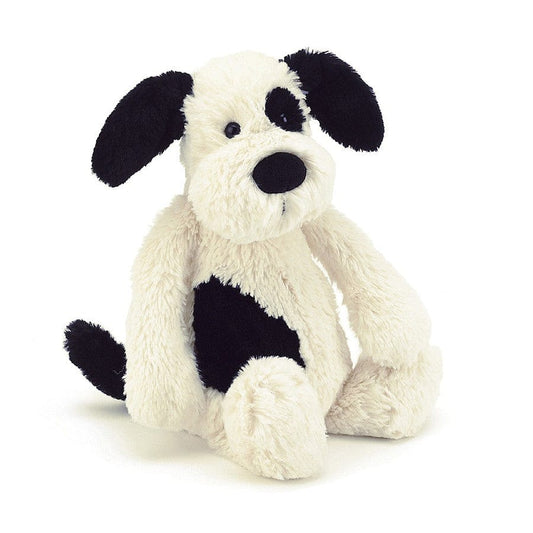 Jellycat Bashful Black & Cream Puppy Medium Jellycat Bashful Black & Cream Puppy Medium 