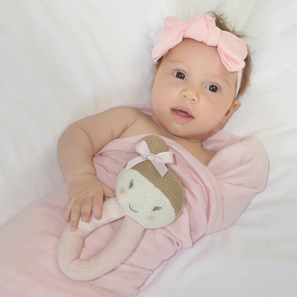 Living Textiles Sophia The Ballerina Rattle & Muslin Gift Set Living Textiles Sophia The Ballerina Rattle & Muslin Gift Set 