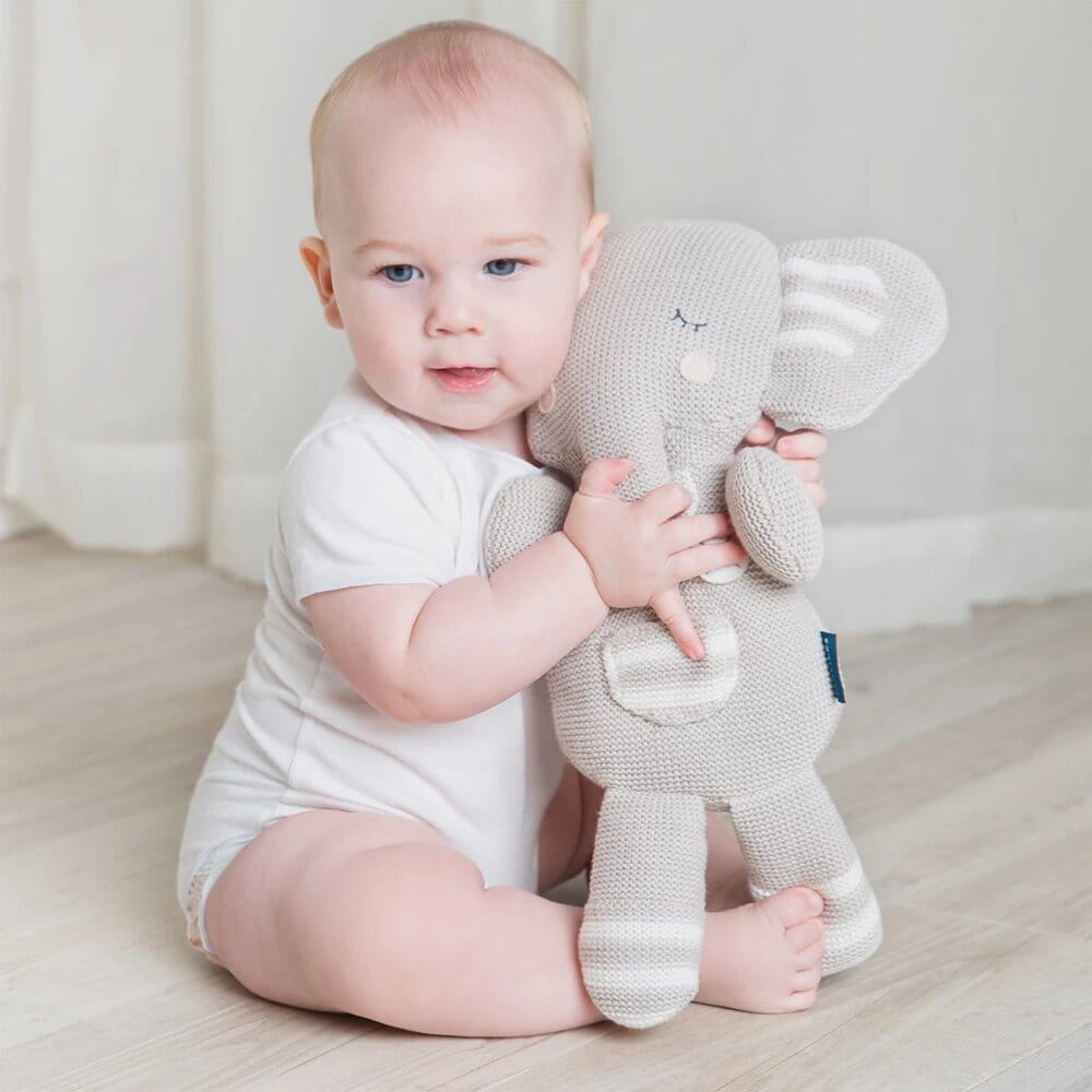 Living Textiles Theodore The Elephant Knitted Toy Living Textiles Theodore The Elephant Knitted Toy 