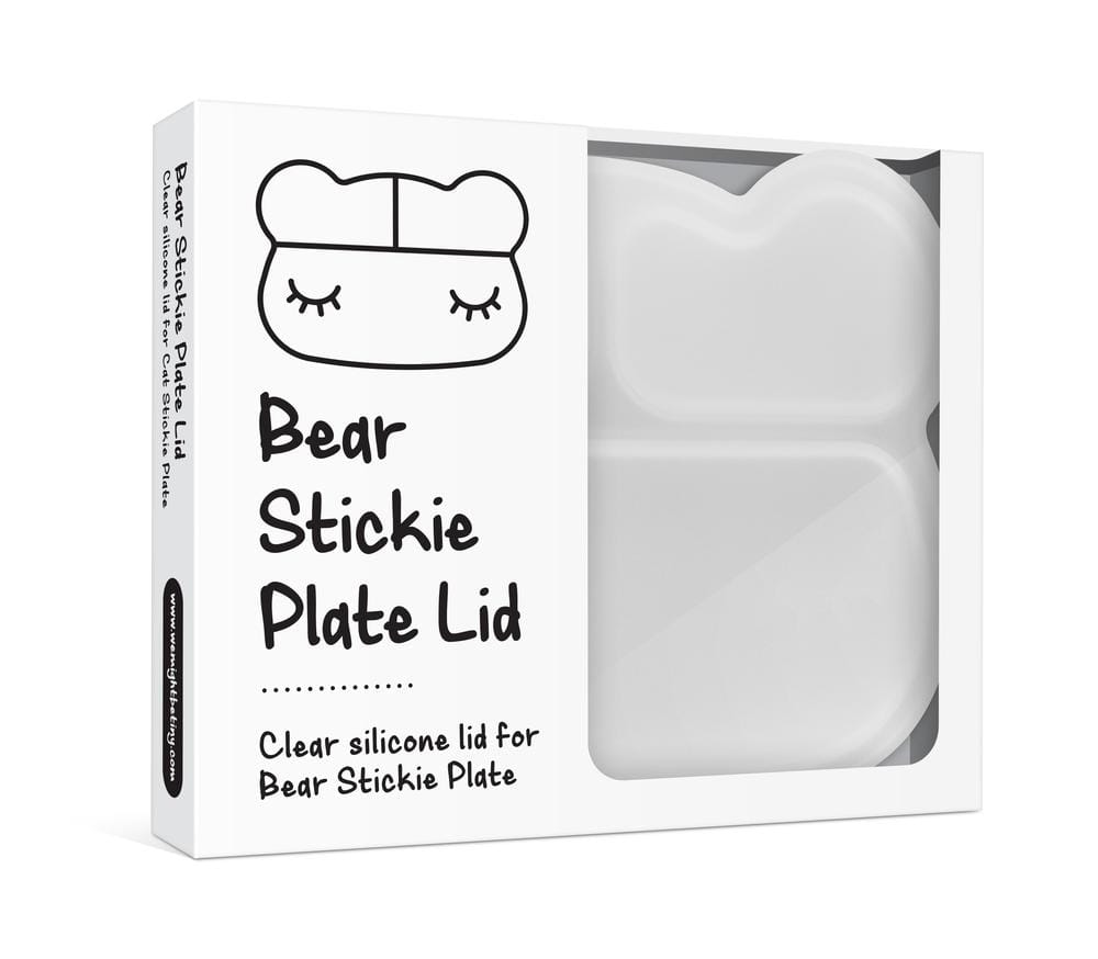 We Might Be Tiny Clear Silicone Bear Stickie Plate Lid We Might Be Tiny Clear Silicone Bear Stickie Plate Lid 